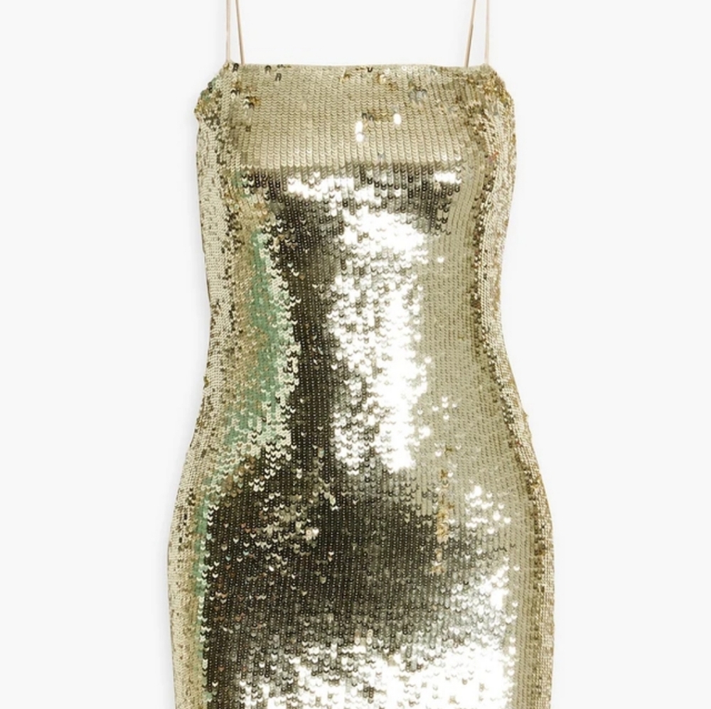 Alice + Olivia Gold Sequin Dress